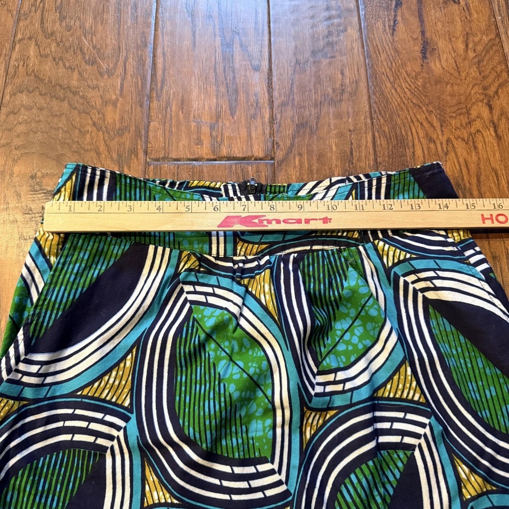 Hand sewn Skirt Womens Small Hitarget Tribal Wax Print fabric Cotton chic CUTE! - Picture 2 of 13